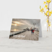 Blackpool Pier English Seaside Resort Karte (Gelbe Blume)