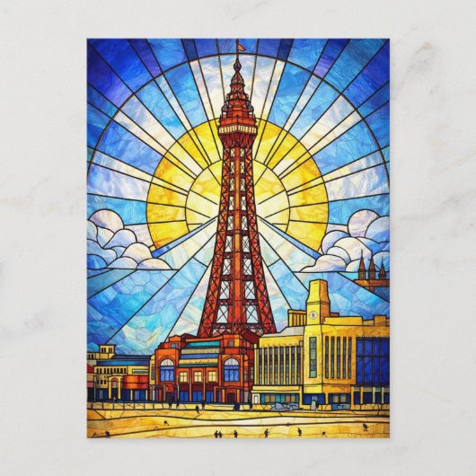 Blackpool Postkarte (Vorderseite)