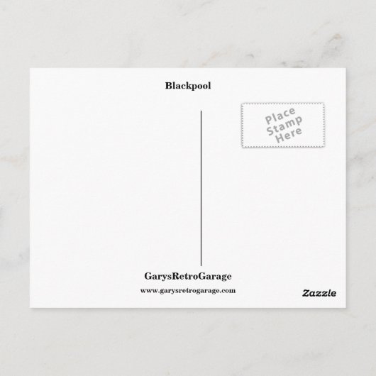 Blackpool Postkarte (Rückseite)