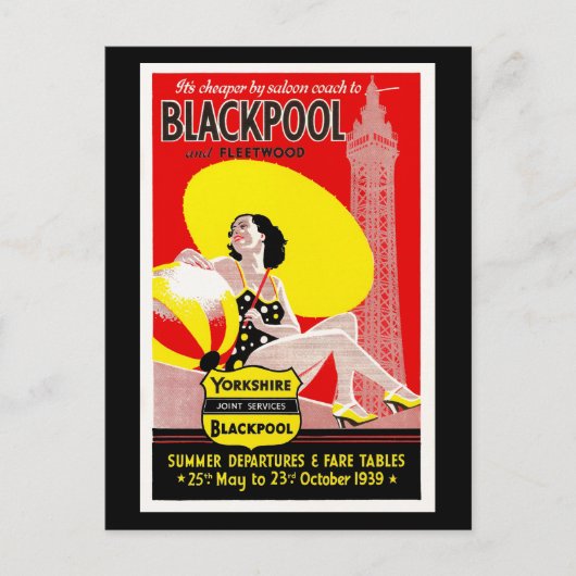 Blackpool Postkarte (Vorderseite)