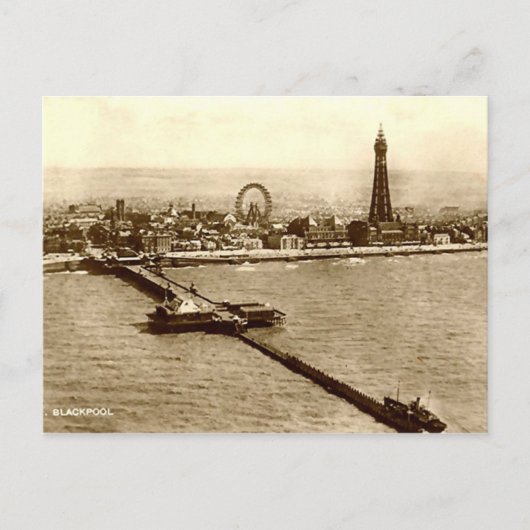 Blackpool Postkarte (Vorderseite)