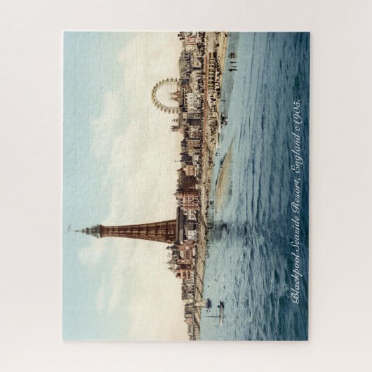 Blackpool-Promenade u. Turm, England c1905 Puzzle (Vertikal)