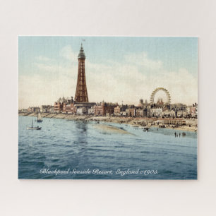 Blackpool-Promenade u. Turm, England c1905 Puzzle