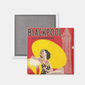 Blackpool Railposter Vintages Wanderherd Magnet (Vorderseite/Rückseite)