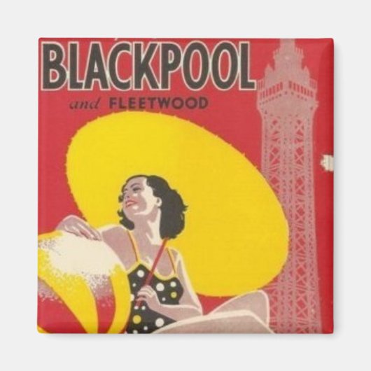 Blackpool Railposter Vintages Wanderherd Magnet (Vorne)
