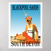 Blackpool Sands, South Devon Poster (Vorne)