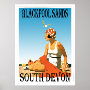Blackpool Sands, South Devon Poster