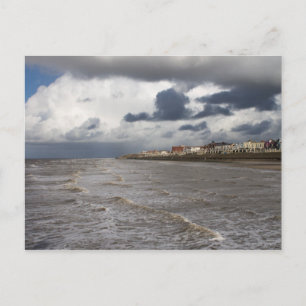 Blackpool Sands und Stormy Sea Postkarte