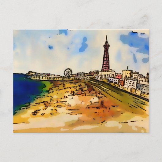 Blackpool Seaside Lancashire  Postkarte (Vorderseite)