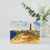 Blackpool Seaside Lancashire  Postkarte (Stehend Vorderseite)