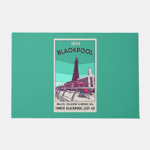 Blackpool Seaside Resort England Vintag Art Fußmatte