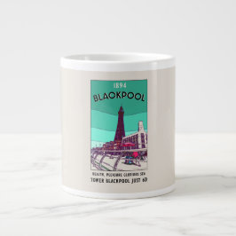 Blackpool Seaside Resort England Vintag Art Jumbo-Tasse