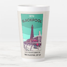 Blackpool Seaside Resort England Vintag Art Milchtasse