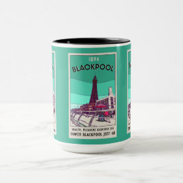 Blackpool Seaside Resort England Vintag Art Tasse