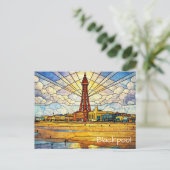 Blackpool Strand Postkarte (Stehend Vorderseite)