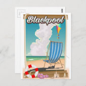 Blackpool Strandprospekt Postkarte (Vorne/Hinten)