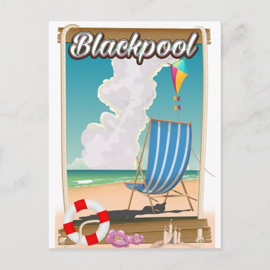 Blackpool Strandprospekt Postkarte (Vorderseite)