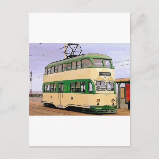 Blackpool-Straßenbahn Postkarte (Vorderseite)