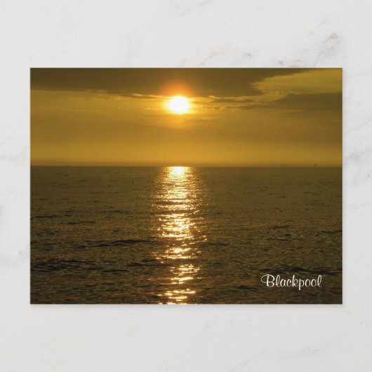 Blackpool Sunset Postkarte (Vorderseite)