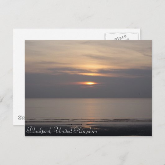 Blackpool Sunset Postkarte (Vorne/Hinten)