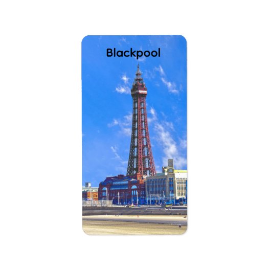 Blackpool Tower Adressaufkleber (Vorne)