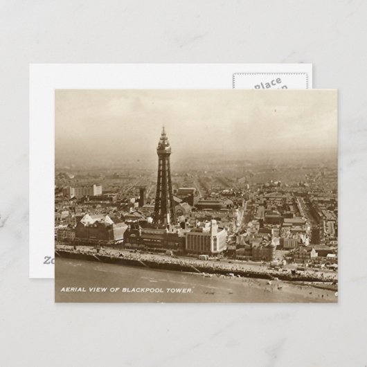 Blackpool Tower - Alte Postkarte (Vorne/Hinten)