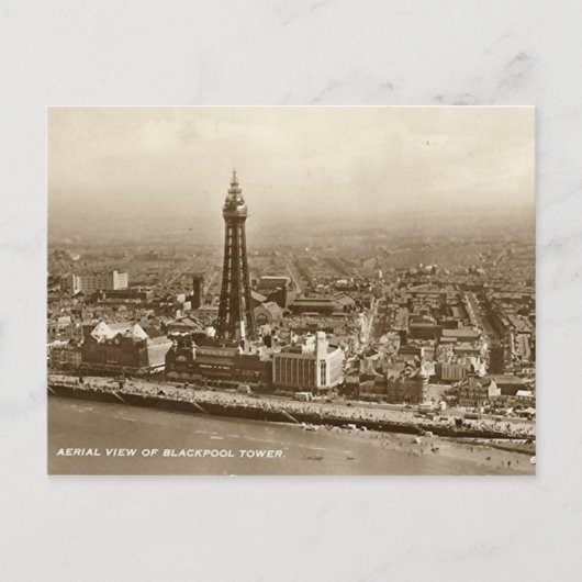 Blackpool Tower - Alte Postkarte (Vorderseite)