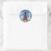 Blackpool Tower and Day Sky Runder Aufkleber (Tasche)