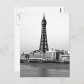 Blackpool Tower B/W Postkarte (Vorne/Hinten)