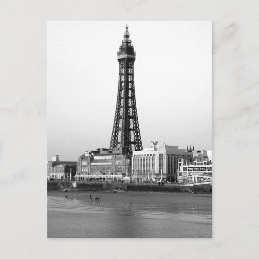 Blackpool Tower B/W Postkarte (Vorderseite)