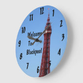 Blackpool Tower Blue Sky Day Große Uhr (Winkel)
