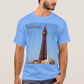 Blackpool Tower Blue Sky Day  T-Shirt (Vorderseite)