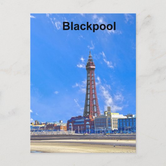 Blackpool Tower Feiertagspostkarte (Vorderseite)