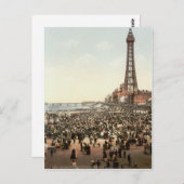 Blackpool Tower, Lancashire, England, c.1895 Postkarte (Vorne/Hinten)