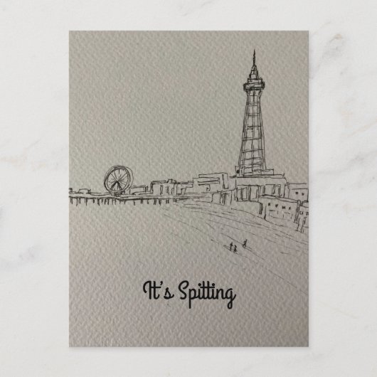 Blackpool Tower Originale Kunst Postkarte (Vorderseite)