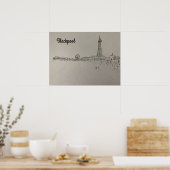 Blackpool Tower Originelle Kunst Poster (Küche)