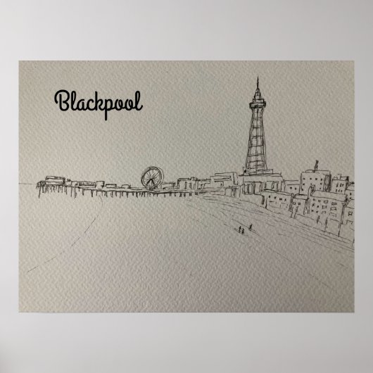 Blackpool Tower Originelle Kunst Poster (Vorne)
