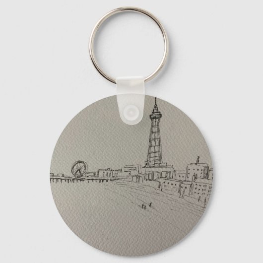 Blackpool Tower Originelle Kunst Schlüsselanhänger (Vorderseite)