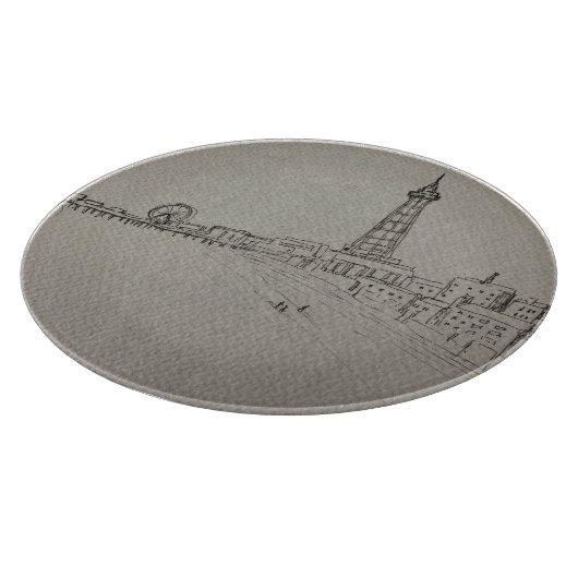 Blackpool Tower Originelle Kunst Schneidebrett (Ecke)