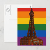 Blackpool Tower Pride-Flagge Postkarte (Vorne/Hinten)