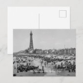 Blackpool Tower & Promenade, England ca. 1905 Postkarte (Vorne/Hinten)