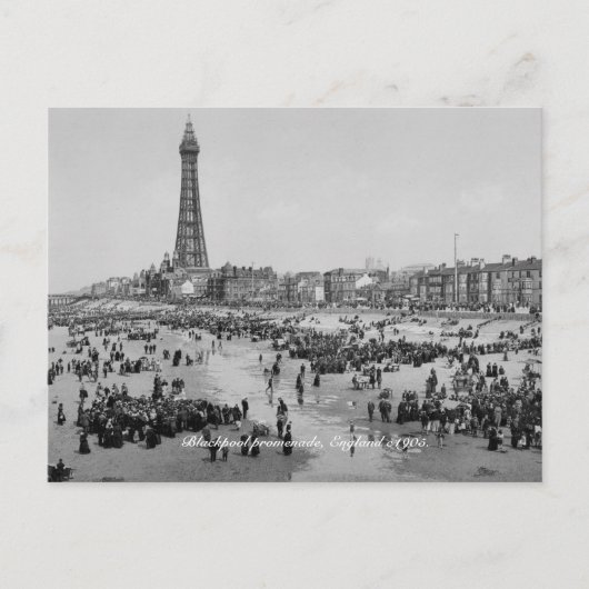 Blackpool Tower & Promenade, England ca. 1905 Postkarte (Vorderseite)