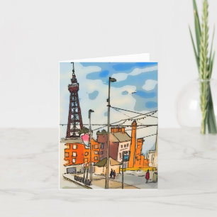 Blackpool Tower Seaside Feiertagskarte