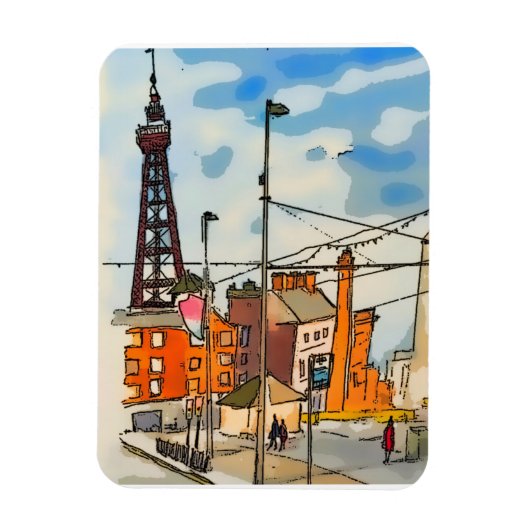 Blackpool Tower Seaside Magnet (Vertikal)