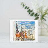 Blackpool Tower Seaside Postkarte (Stehend Vorderseite)