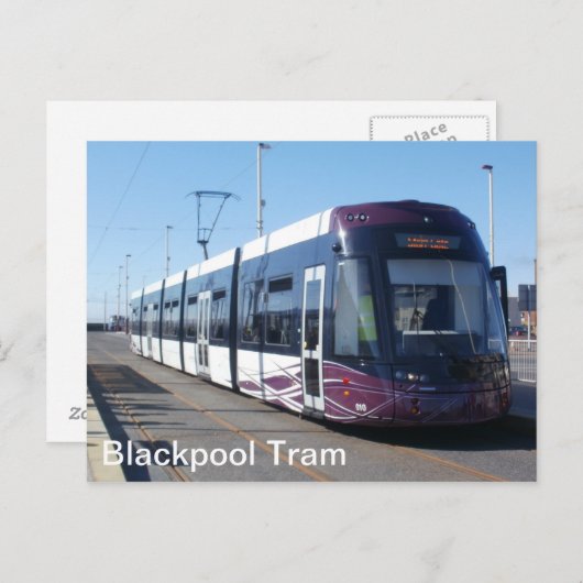 Blackpool Tram Postkarte (Vorne/Hinten)