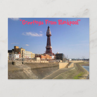 Blackpool-Turm Postkarte