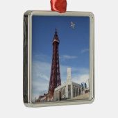 Blackpool-Turm Silbernes Ornament (Rechts)