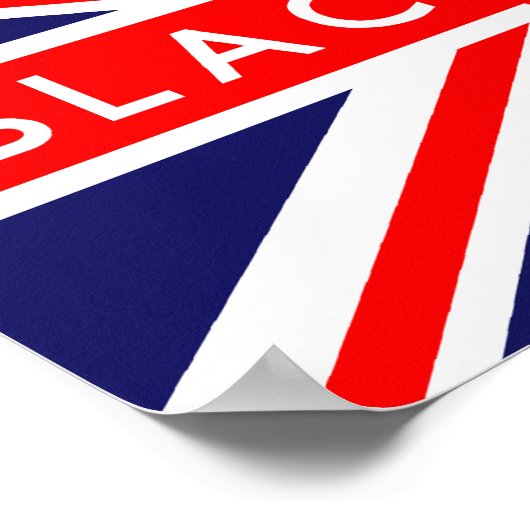 Blackpool UK Flag Poster (Ecke)