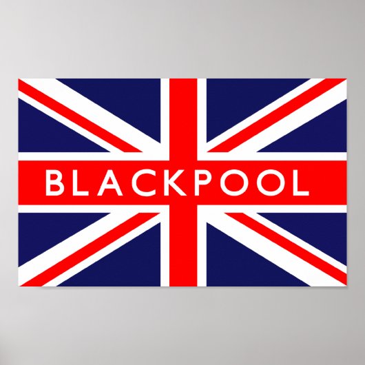 Blackpool UK Flag Poster (Vorne)